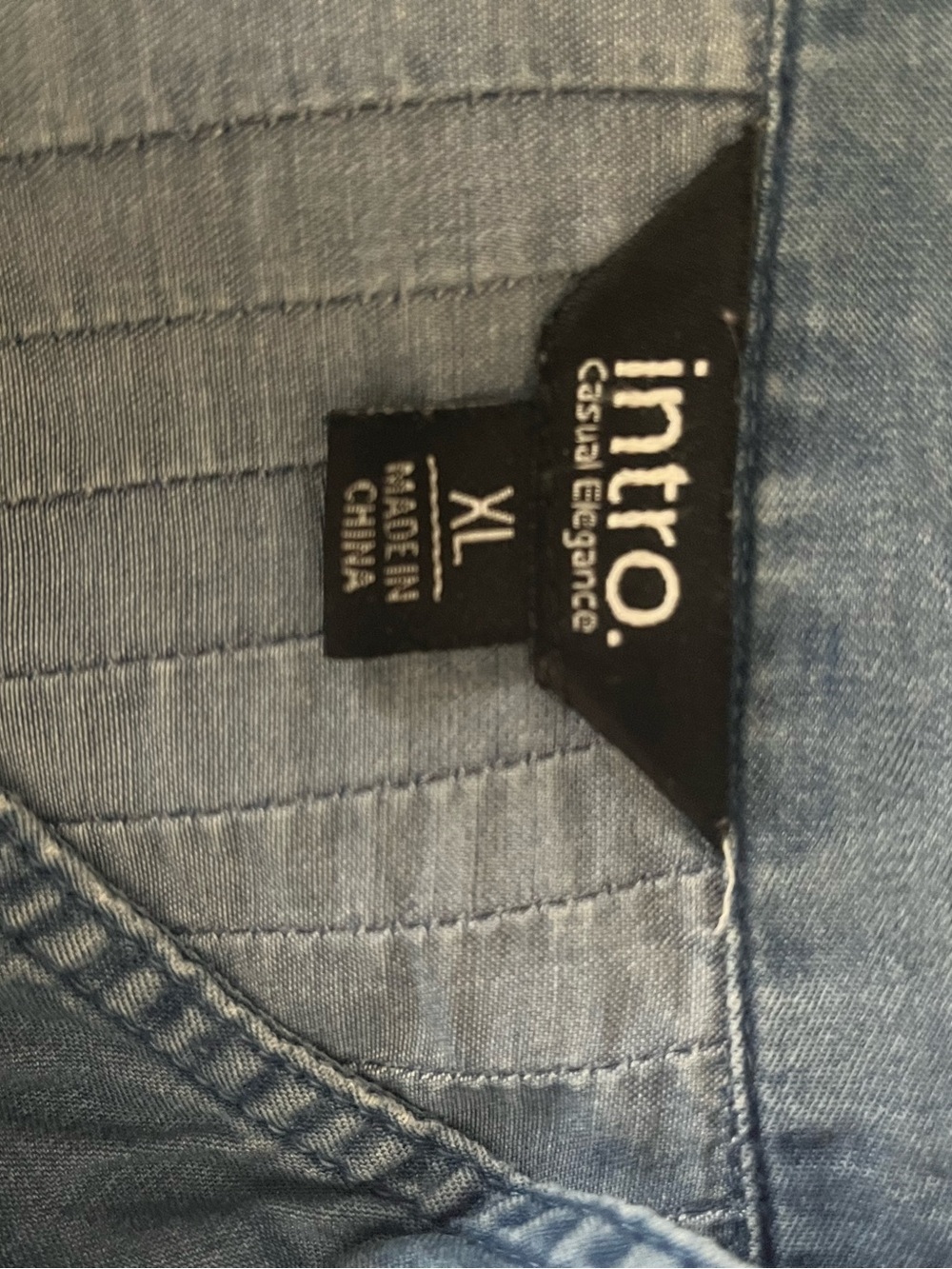 Intro Washed Indigo Pintuck Tunic - Picture 2 of 2